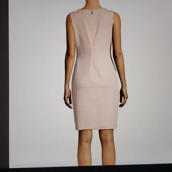 TOMMY HILFIGER CLASSIC SHEATH DRESS BLUSH PINK WITH GOLD BUTTONS SZ 6 - Picture 3 of 15